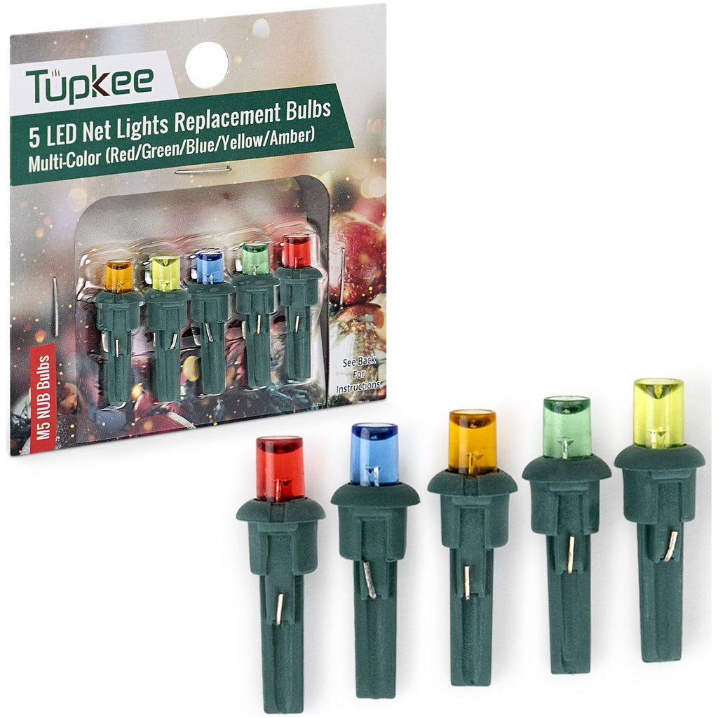 Christmas Replacement Bulbs for LED Net Lights  - LED Multi-Color M5 NUB Bulbs - 5 Bulbs per pkgcement Bulbs - LED Multi-Color M5 NUB Bulbs - 5 Bulbs per pkg