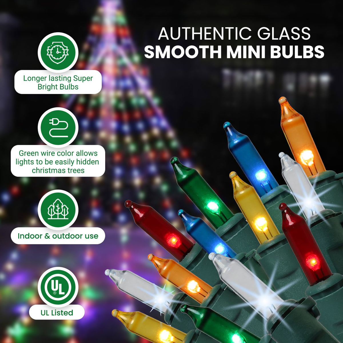 Christmas Uniquely LED Twinkle Lights – Matches Incandescent Exactly - 14 of 100 Lights Twinkle - Indoor Outdoor – 100 Bulbs - 24.75 Feet, Christmas Tree Sparkling Twinkling Lights String