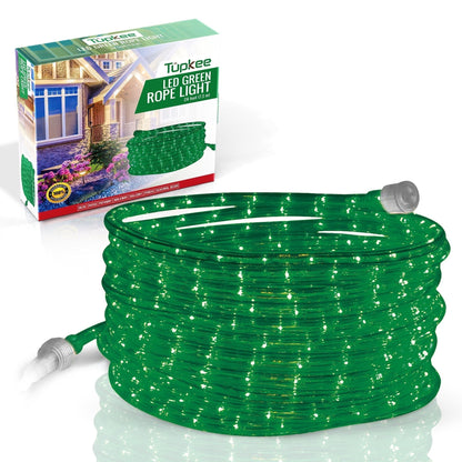 Rope Light LED - 24 Feet (7.3 m), for Indoor and Outdoor use - 10MM Diameter - 144 LED Long Life Bulbs Decorative Rope Tube Lights