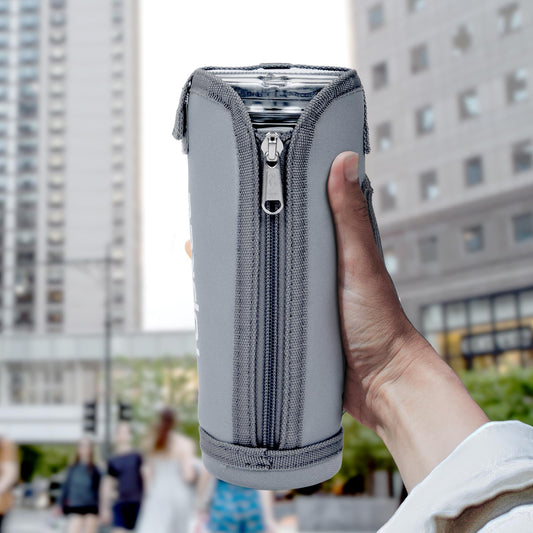 Tupkee 14oz Glass Tumbler Carrier Holder - Reusable Neoprene Insulated Pouch Sleeve with Hand Strap - Specifically Designed for the Tupkee 14oz Double Wall Glass Coffee Tumbler Drink Cup
