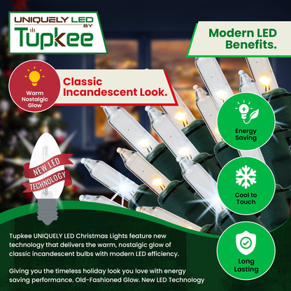 Christmas Uniquely LED Twinkle Lights – Matches Incandescent Exactly - 14 of 100 Lights Twinkle - Indoor Outdoor – 100 Bulbs - 24.75 Feet, Christmas Tree Sparkling Twinkling Lights String