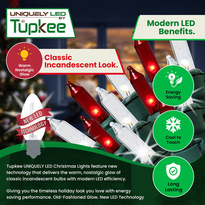 Christmas Uniquely LED Twinkle Lights – Matches Incandescent Exactly - 14 of 100 Lights Twinkle - Indoor Outdoor – 100 Bulbs - 24.75 Feet, Christmas Tree Sparkling Twinkling Lights String