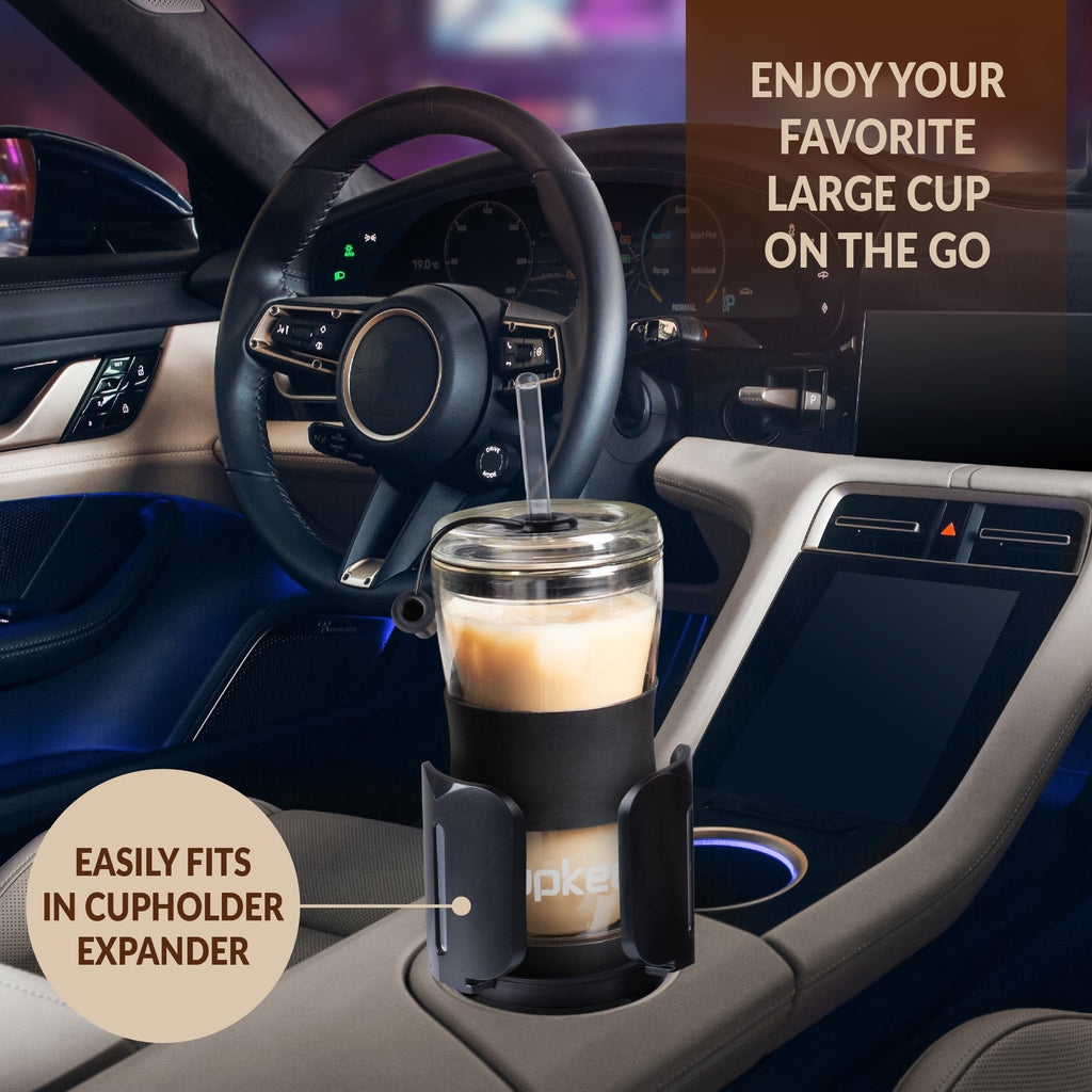 20 oz Double Wall Glass Tumbler With Lid – All Glass Reusable Insulate –  Tupkee