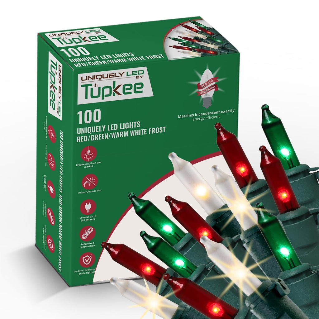 Christmas Uniquely LED Twinkle Lights – Matches Incandescent Exactly - 14 of 100 Lights Twinkle - Indoor Outdoor – 100 Bulbs - 24.75 Feet, Christmas Tree Sparkling Twinkling Lights String