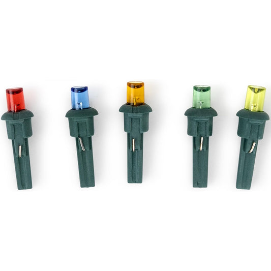Christmas Net Lights Replacement Bulbs - LED Multi-Color M5 NUB Bulbs - 5 Bulbs per pkg