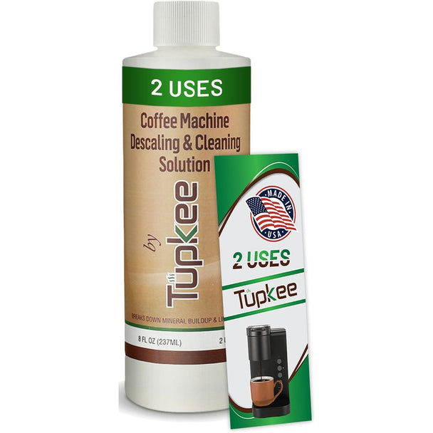 Coffee Machine Descaler Descaling Solution Made in the USA 2 Uses Tupkee