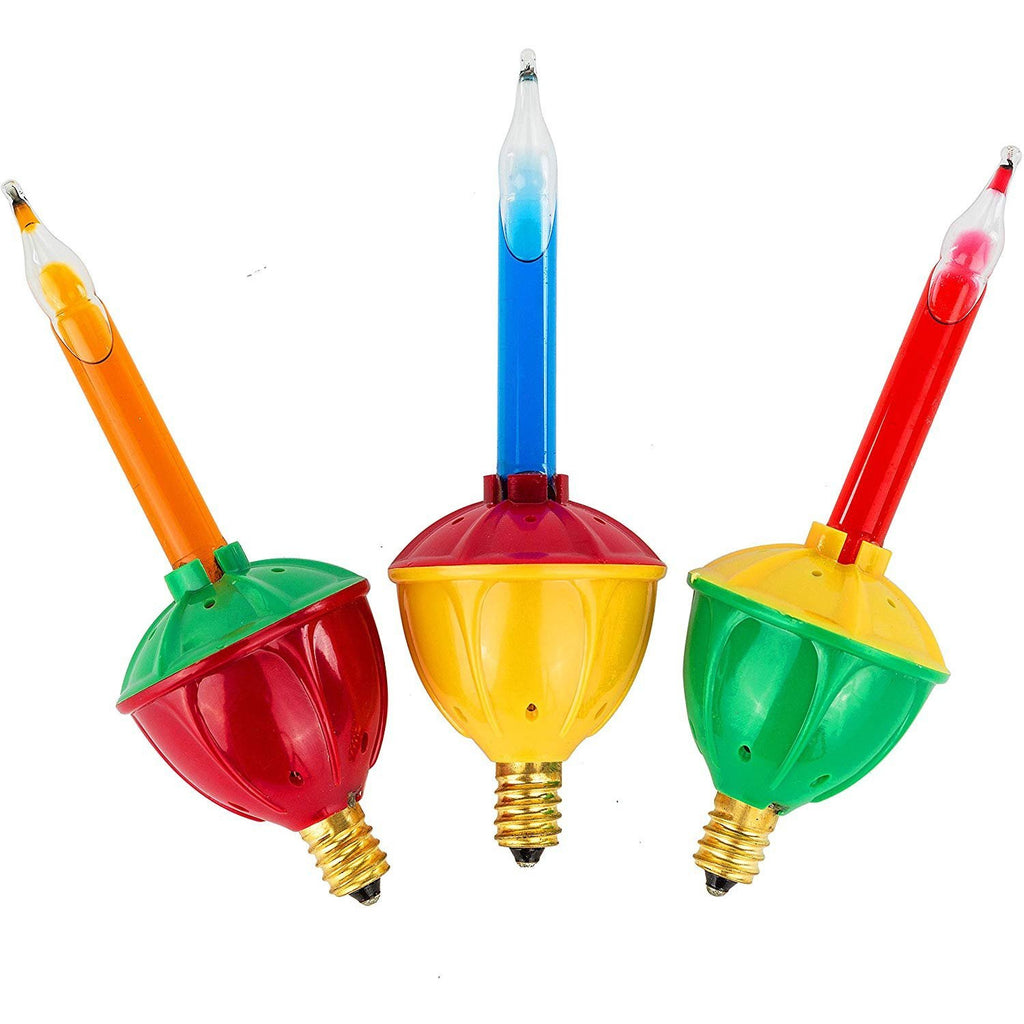 Christmas Bubble Lights Replacement Bilbs – 3 Multi-Color Light Bulbs - Christmas Tree Holiday Decor