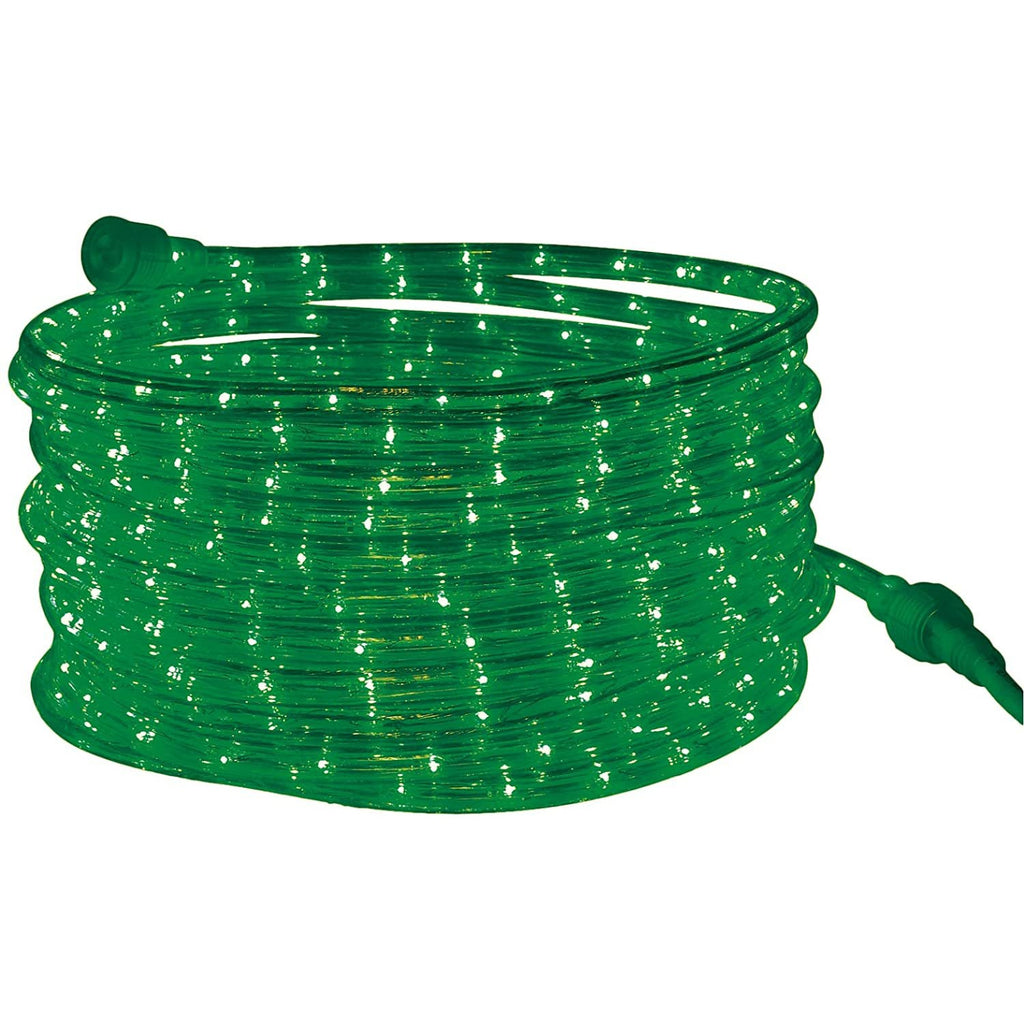Rope Light LED Green - 24 Feet (7.3 m), for Indoor and Outdoor use - 10MM Diameter - 144 LED Long Life Bulbs Rope Tube Lights