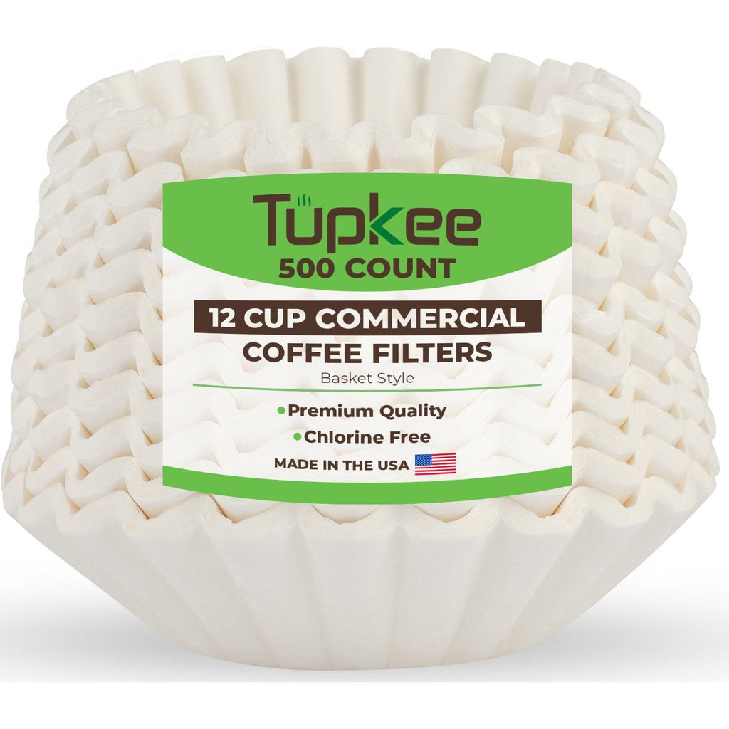 12-Cup Coffee Filters -500-count, Commercial Coffee Filters, White - Compatible with Wilbur Curtis, Bloomfield, Bunn Coffee Maker