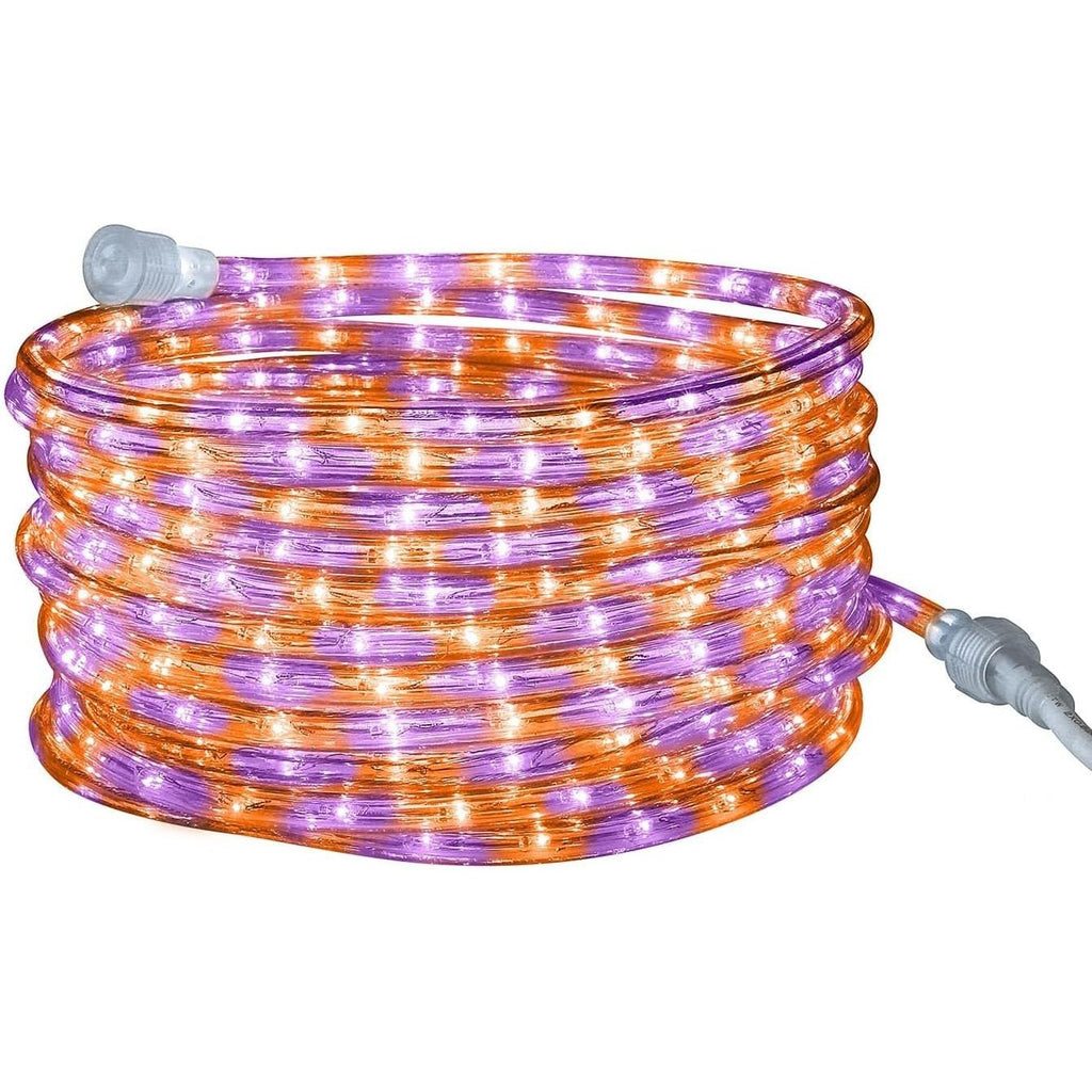 LED Rope Light Orange - 24 Feet (7.3 m), for Indoor and Outdoor use - 10MM Diameter - 144 LED Long Life Bulbs Decorative Rope Tube Lights
