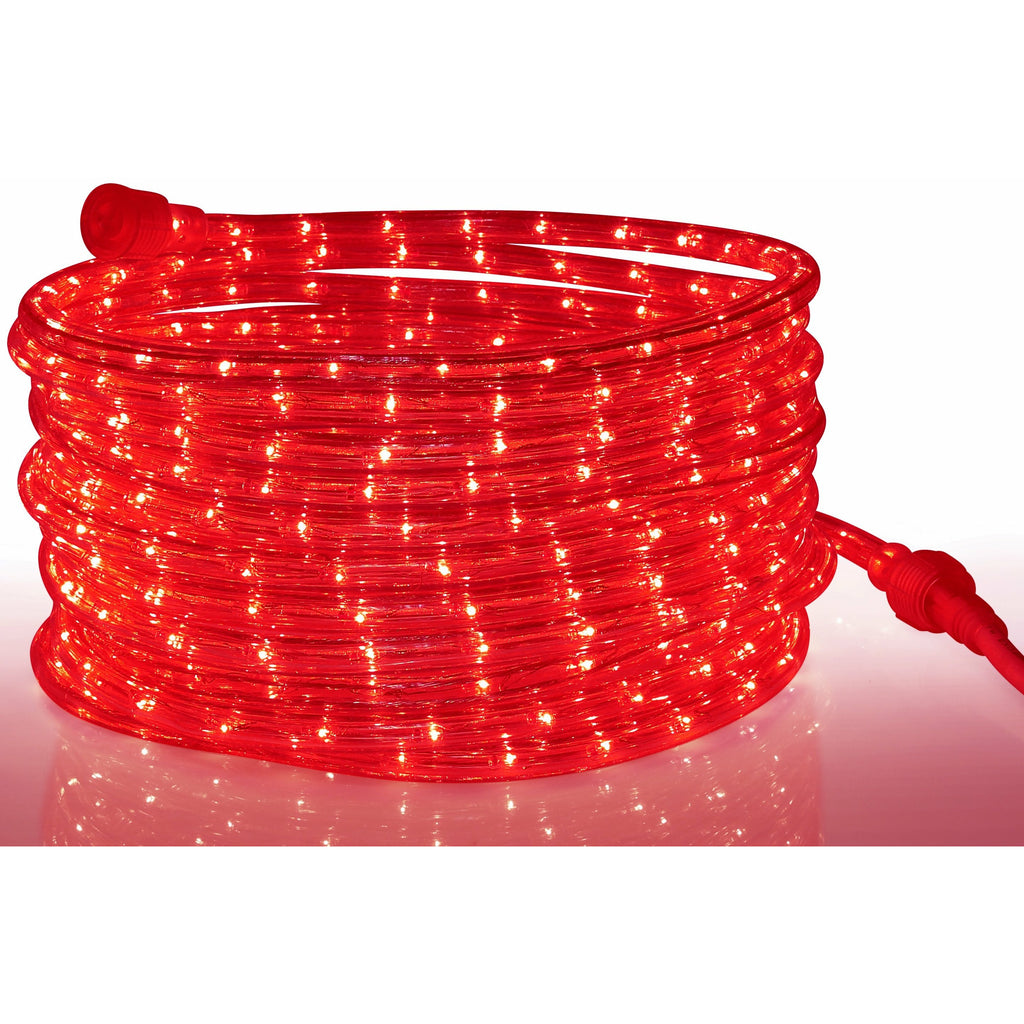 Rope Light LED Red- 24 Feet (7.3 m), for Indoor and Outdoor use - 10MM Diameter - 144 LED Long Life Bulbs Rope Tube Lights