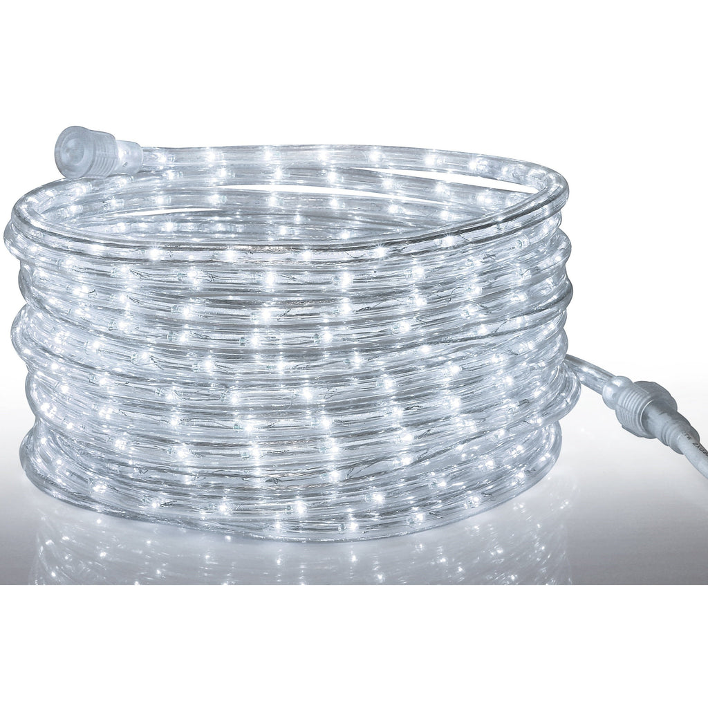 Rope Light LED Cool-White - 24 Feet (7.3 m), for Indoor and Outdoor use - 10MM Diameter - 144 LED Long Life Bulbs Rope Lights