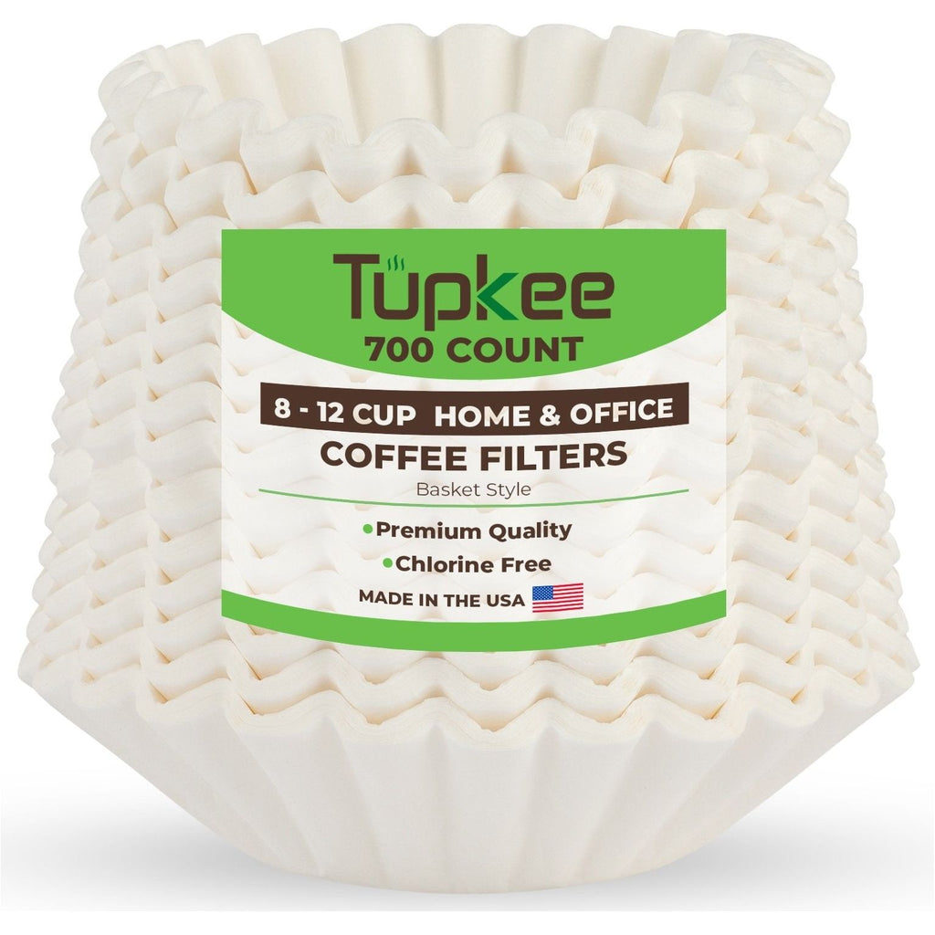 Coffee Filters 8-12 Cups, Basket Style, White Paper, Chlorine Free Coffee Filter