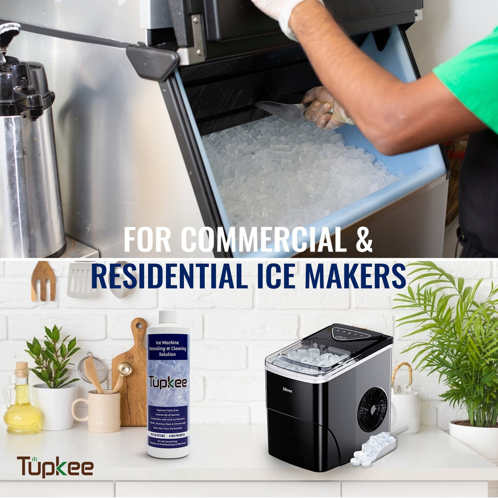 Tupkee Ice Machine Cleaner Nickel Safe - 16oz Ice Maker Cleaner, Universal  for Affresh, Whirlpool 4396808, Manitowoc, Kitchenaid, Scotsman Ice Machine  Cleaner and Sanitizer Descaler - Pack of 4 