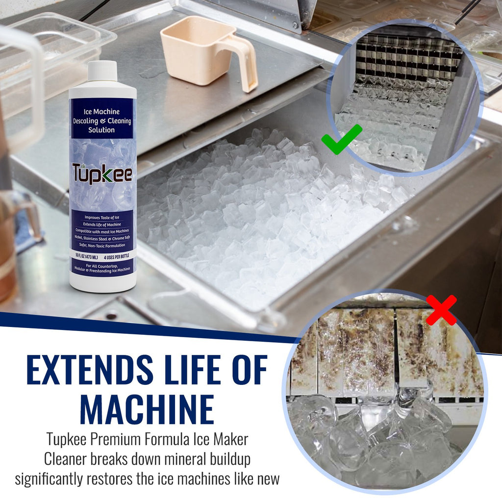 Ice Machine Cleaner Nickel Safe Descaler, Removes Mineral and Limestone  Buildup, Residential and Commercial Ice Maker Cleaner