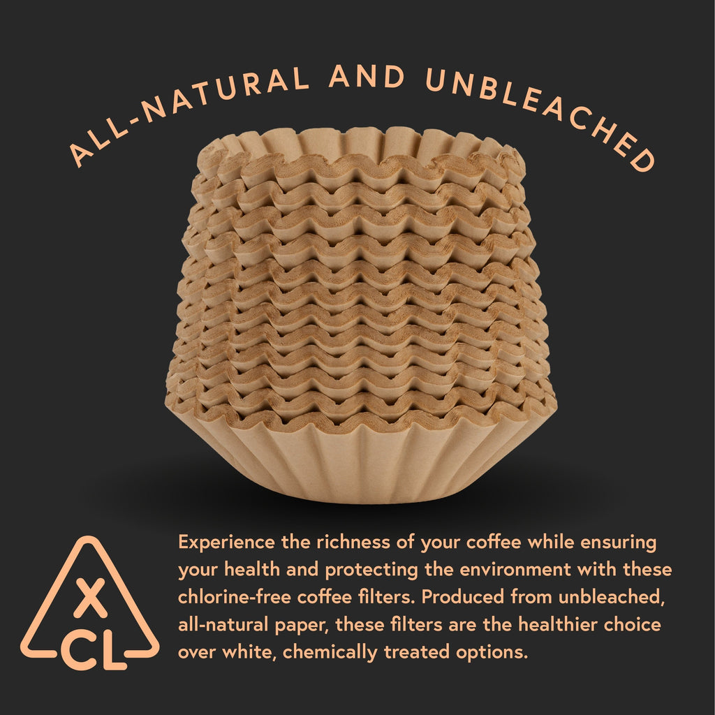 Natural Unbleached Brown Biodegradable Extra Large Coffee Filters
